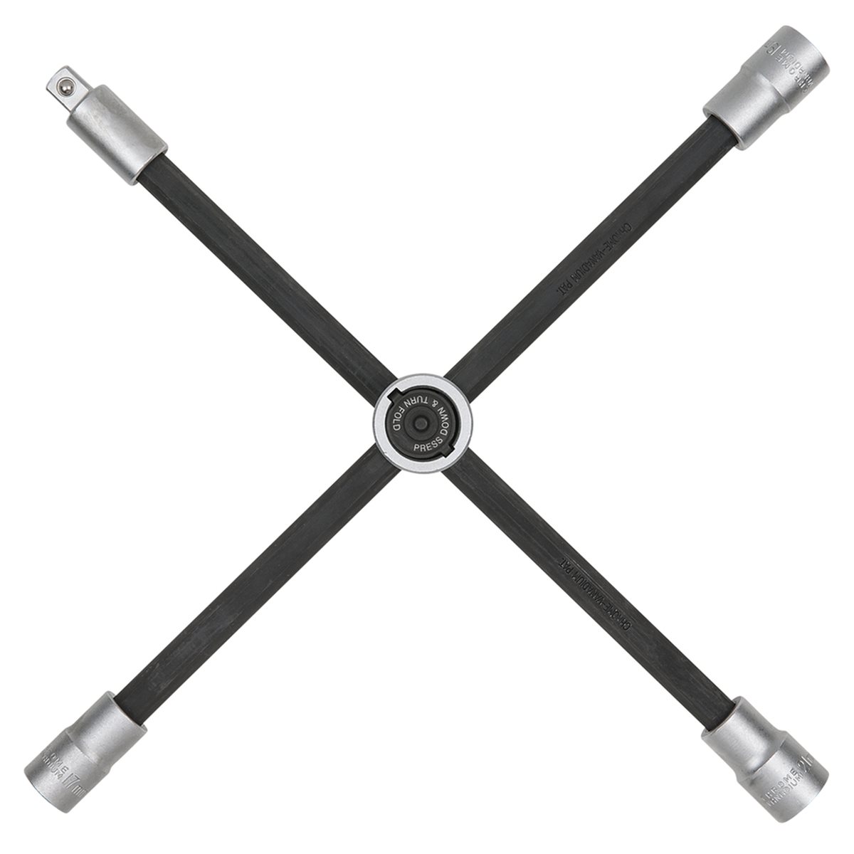 KS-Tools 518.1154 Rad-Kreuzschlüssel mit Gleitgele nk für PKW, 1/2"x17x19x21mm