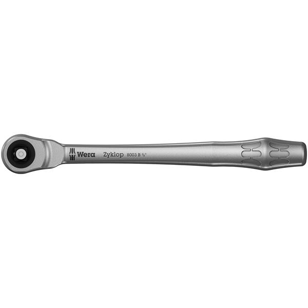 Wera 8003 B Zyklop Metal Ratchet with push-through  square and 3/8" drive