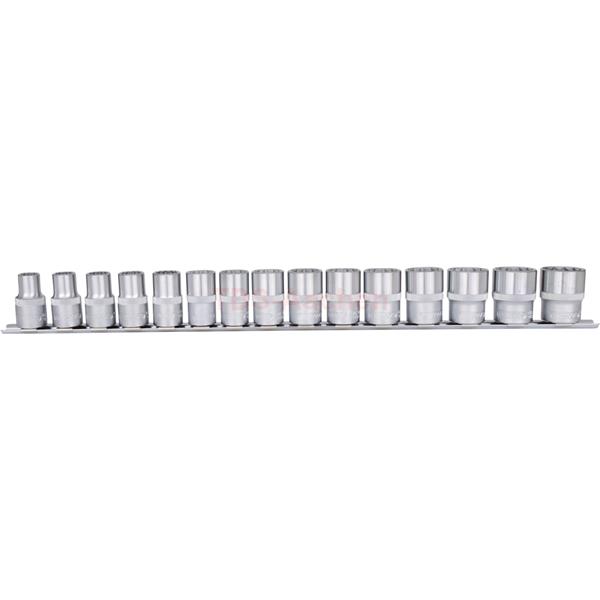 KS-Tools 911.1285 1/2" 12 Point socket set, 15 pcs , 10-24mm