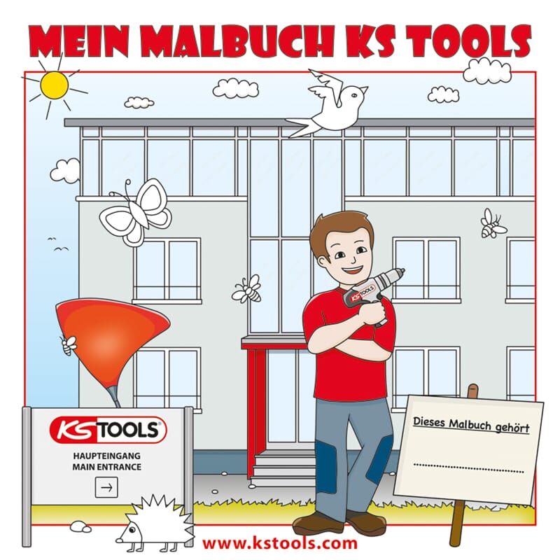 KS-Tools 100211 Werkzeuge-Malbuch für Kinder 