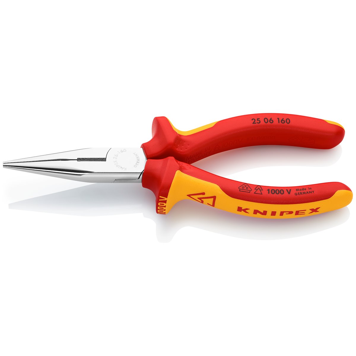 Knipex 25 06 160 SB Flachrundzange mit Schneide 