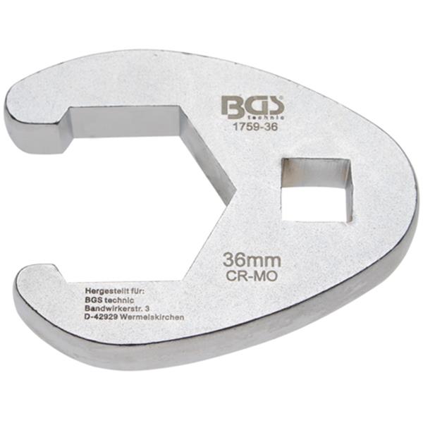 BGS 1759-36 Hahnenfußschlüssel, Antrieb Innenvierk ant 10 mm (3/8"), SW 36 mm