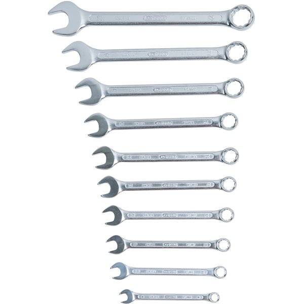 KS-Tools 517.0080 CLASSIC Ringmaulschlüssel-Satz, abgewinkelt, 10-tlg. 8-22mm