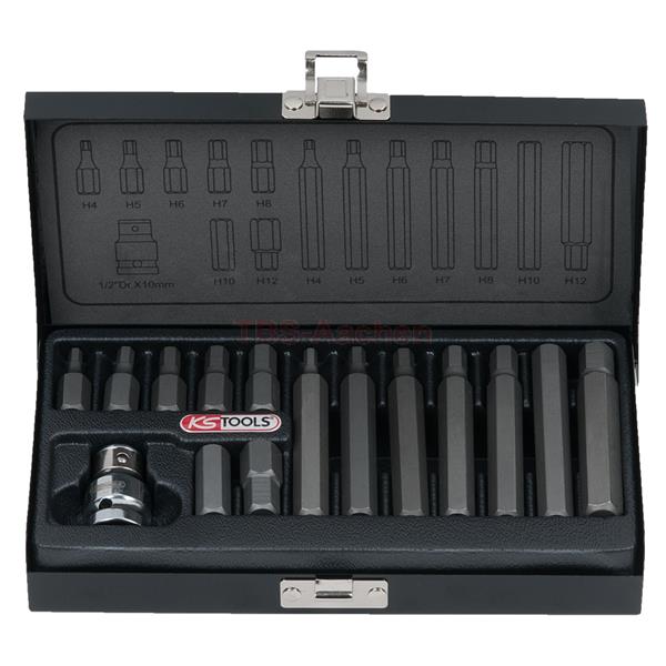 KS-Tools 911.5040 10mm Bit-Satz,15-tlg.Innen6kant 