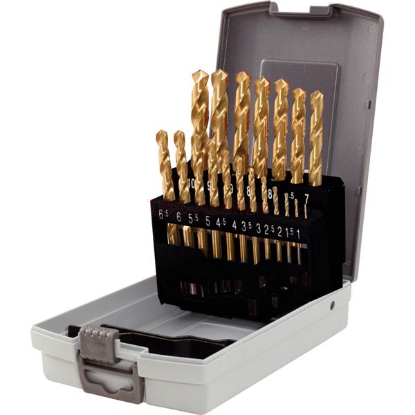 KS-Tools 330.4620 HSS TiN Spiralbohrer-Satz,19-tlg 