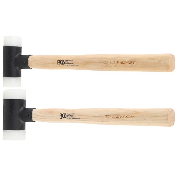 BGS 1859 Dead Blow Hammer, Hickory Handle, Soft He ad, Ø 30 / 45 mm, 300 / 550 g, 2 pcs.