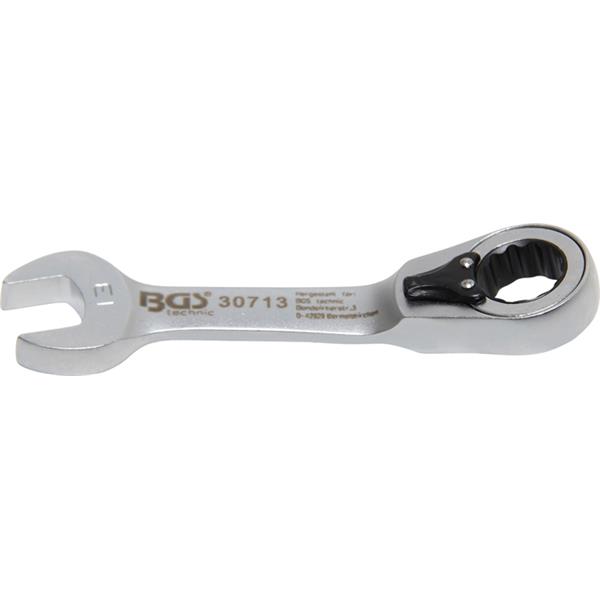 BGS 30713 Ratchet Combination Wrench, short, rever sible, 13 mm