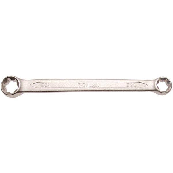 BGS 2263 Double Ring Spanner with E-Type Ring Head s, E20 x E24