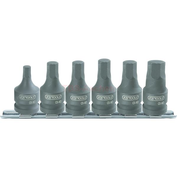 KS-Tools 515.1102 1/2" Impact bit socket set, shor t, 6 pcs