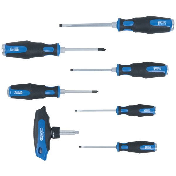 KS-Tools 151.1100 ERGOTORQUEmax hammer cap screwdr iver set, 7 pcs