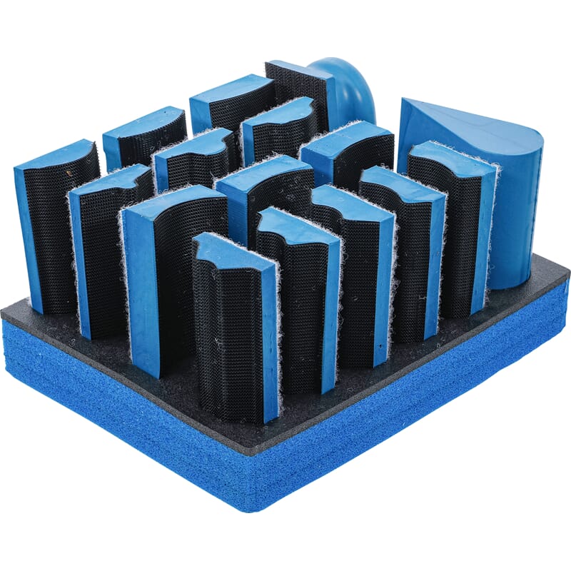 BGS 74365 Hook and Loop Sanding Block Set, 16 pcs. 
