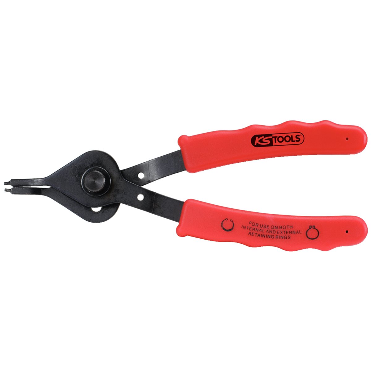 KS-Tools 500.1324 Seegeringzange aus Satz 500.1320 , Gerade Spitze mit 2,3mm Durchmesser