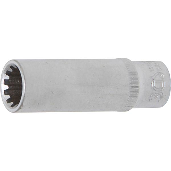 BGS 10160 Steckschlüssel-Einsatz Gear Lock, tief, Antrieb Innenvierkant 6,3 mm (1/4"), SW 10 mm