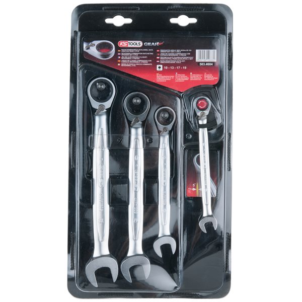 KS-Tools 503.4604 GEAR+ Ringmaulschlüssel-Satz,4-t 