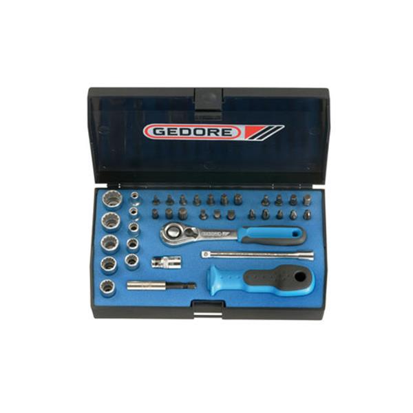 Gedore D 20 KAU-20 Socket set 1/4" 37 pcs 