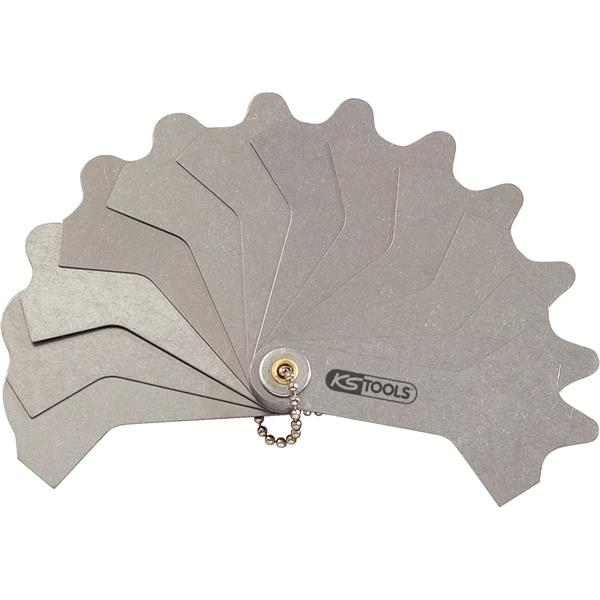 KS-Tools 300.0619 Welding seam gauge, 12 blades, 3 -12mm