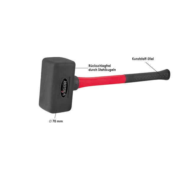 Vigor V2235 rubber mallet 2,5 kg