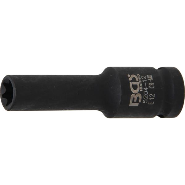 BGS 5204-12 Impact Socket E-Type, deep, 12.5 mm (1 /2") Drive, E12