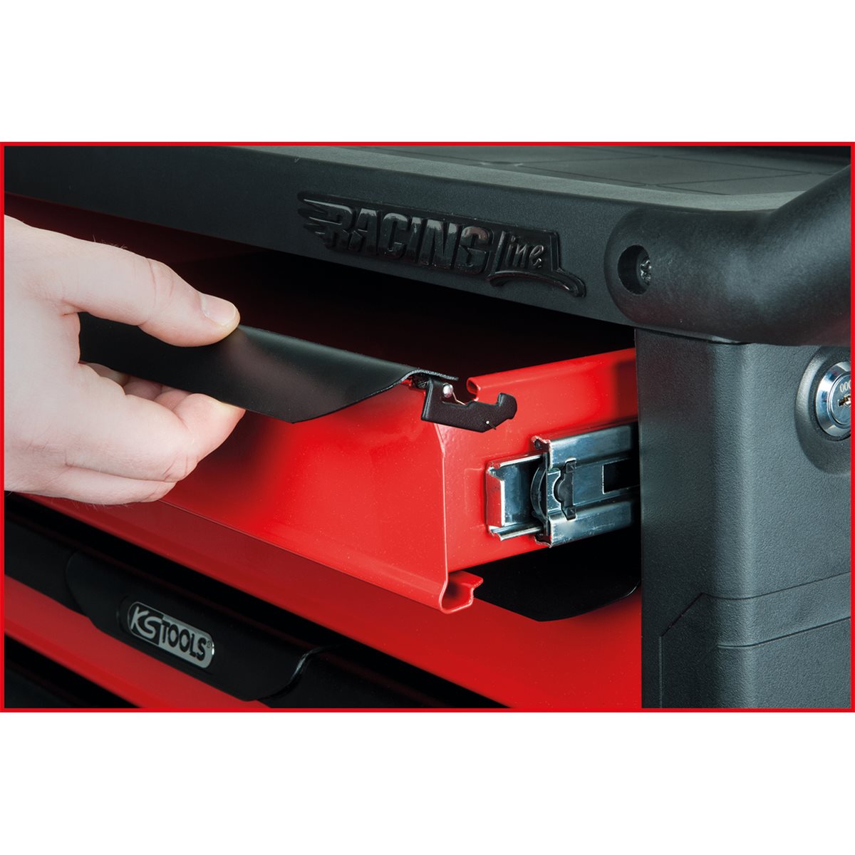 KS-Tools 826.0007 RACINGline BLACK/RED tool cabine t with 7 drawers