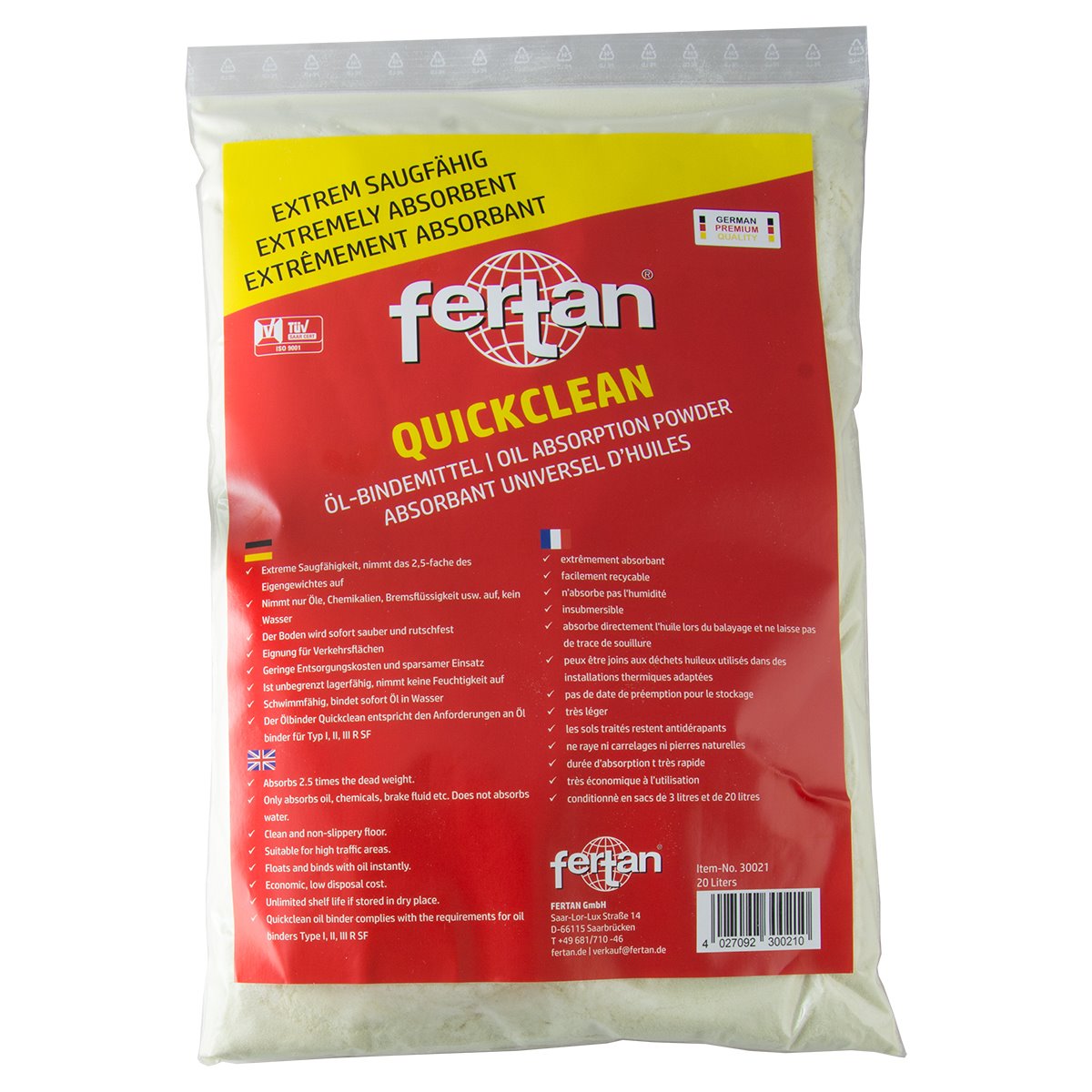 Fertan QuickClean Ölbindemittel 20 Liter 