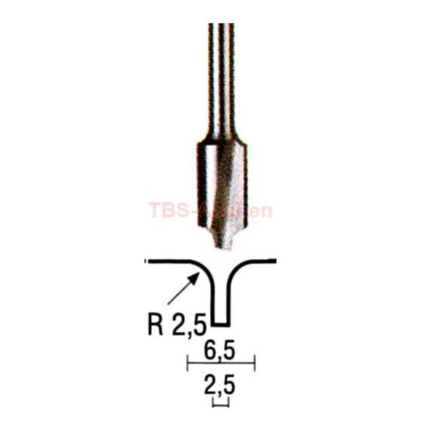 Proxxon 29034 HSS Nutkantenformfräser, 6,5/2,5 mm 