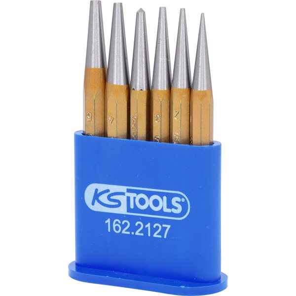 KS-Tools 162.2127 Pin punch set, 6 pcs in plastic stands