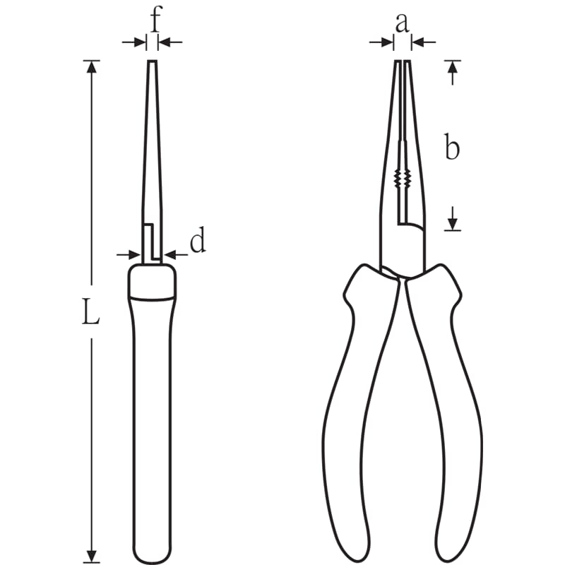 Stahlwille 6730 Telephone pliers 160 mm nipe-Nose Pliers With Cutting Edge