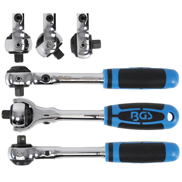 BGS 112 Reversible Ratchet with Ball Head, 6.3 mm (1/4")