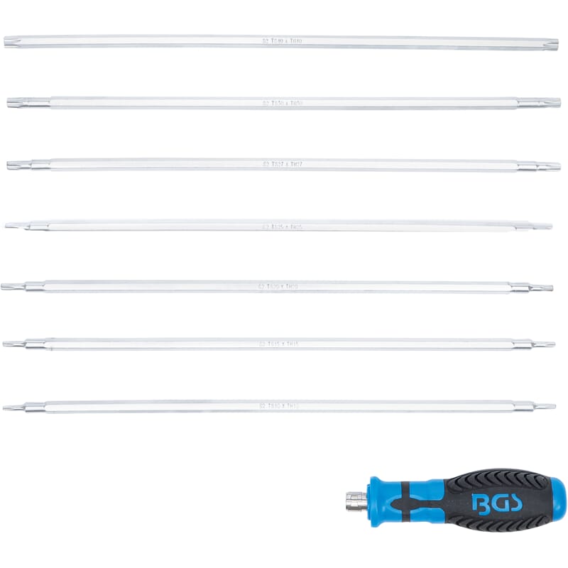 BGS 2326 Screwdriver Set with interchangeable Blad es, T-Star (for Torx) / T-Star tamperproof (for To