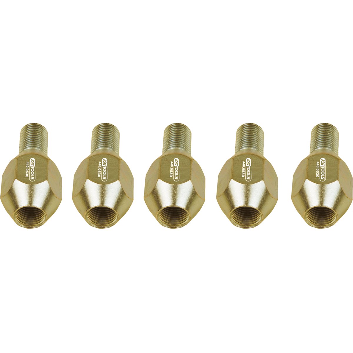 KS-Tools 440.0530 Spezialmuttern-Satz M16x1,5, 5-t lg.