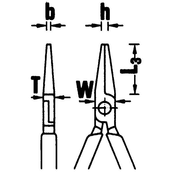 Stahlwille 6529 VDE 200 mm Flachrundzange tauchiso (Radio- oder Telefonzangen)