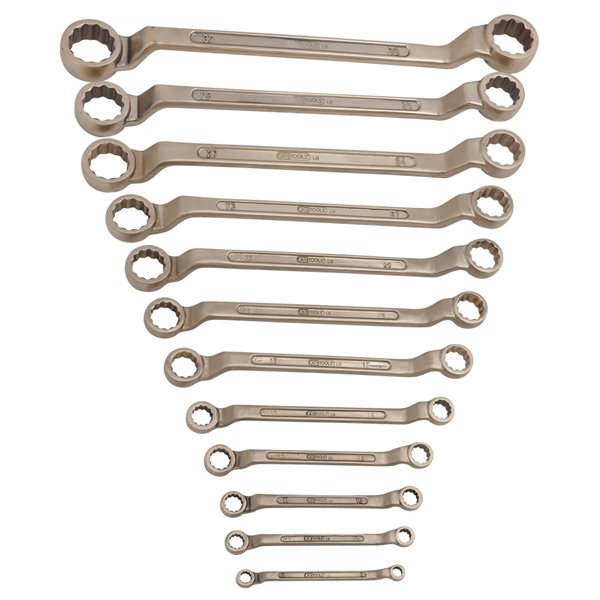 KS-Tools 963.7437 BRONZEplus Doppel-Ringschlüssel- Satz, gekröpft 12-tlg. 6-32mm