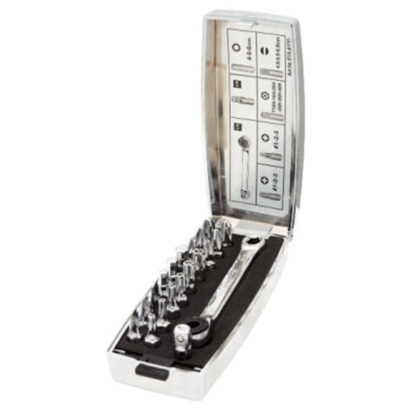 KS-Tools 918.4520 1/4" CHROME+ Bit-Satz,20-tlg." 
