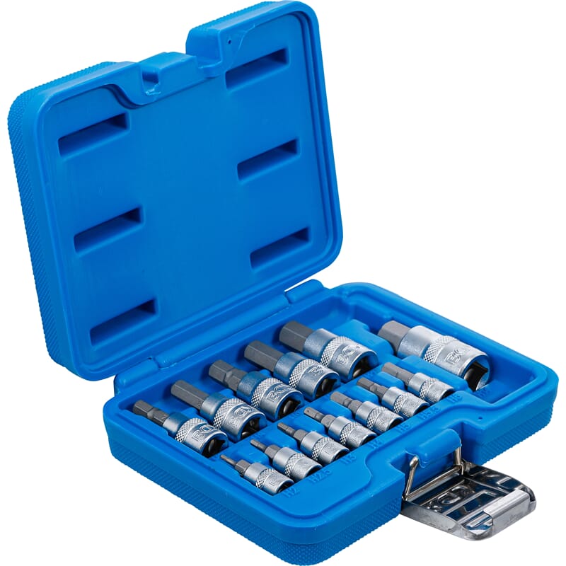 BGS 74257 Bit Socket Set, 6.3 mm (1/4) / 10 mm (3/ 8") / 12.5 mm (1/2") Drive, Internal Hexagon 2 - 1