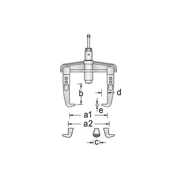 Gedore 1.06/2A-HSP1 Universal puller, hydraulic, 2-arm pattern 200x75 mm