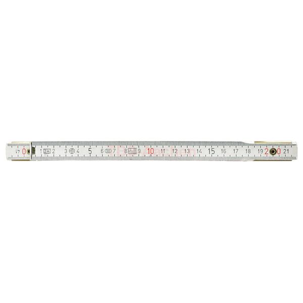 KS-Tools 300.0062 Wooden folding rule, white, 2m 