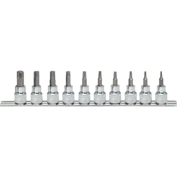 KS-Tools 918.3939 3/8" CHROME+Bit-Stecknuss-Satz 