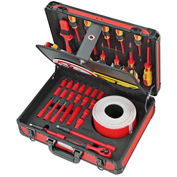 KS-Tools 117.1890 Insulated tool set for hybrid and electric vehicles, 43 pcs.