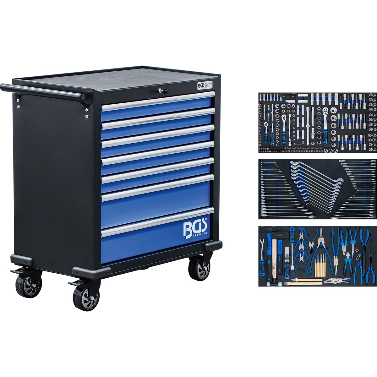 BGS 6063 Werkstattwagen XL, 7 Schubladen, mit 301 Werkzeugen