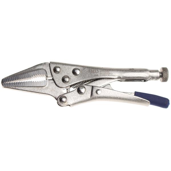 BGS 506 Locking Long Nose Grip Pliers, extra short , 125 mm