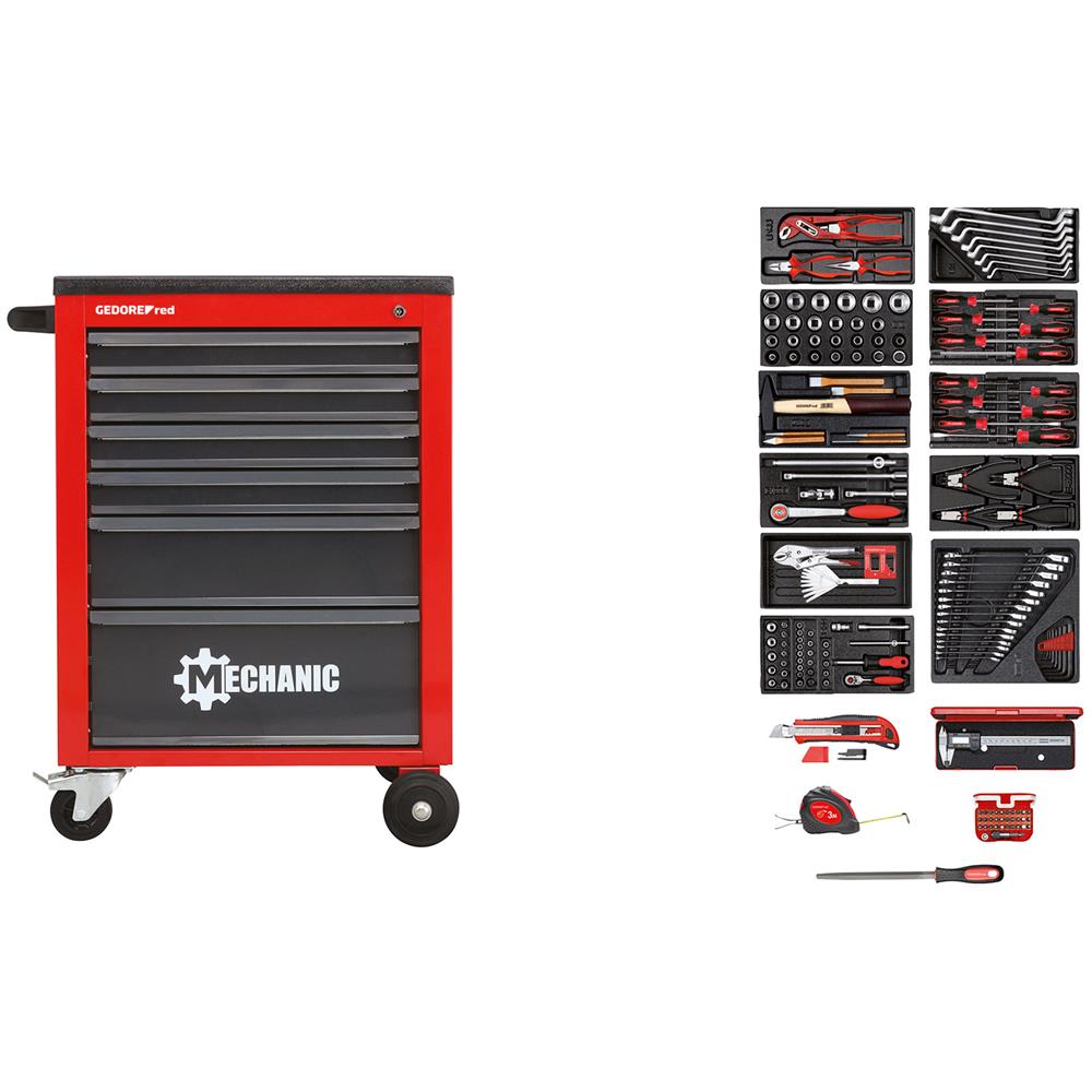 Gedore red R21560002 Tool set i.t.trolley MECHANIC 