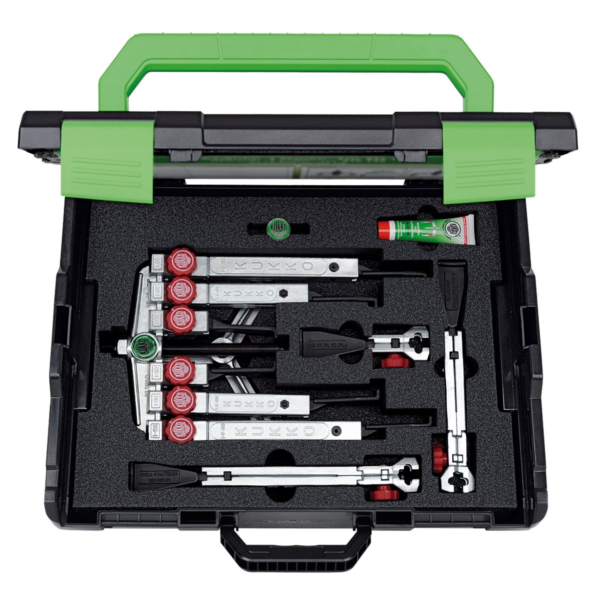 Kukko K-2030-10+S 2-Arm And 3-Arm Puller Set With Confined Spaces Claws And Quick Adjusting Arms 