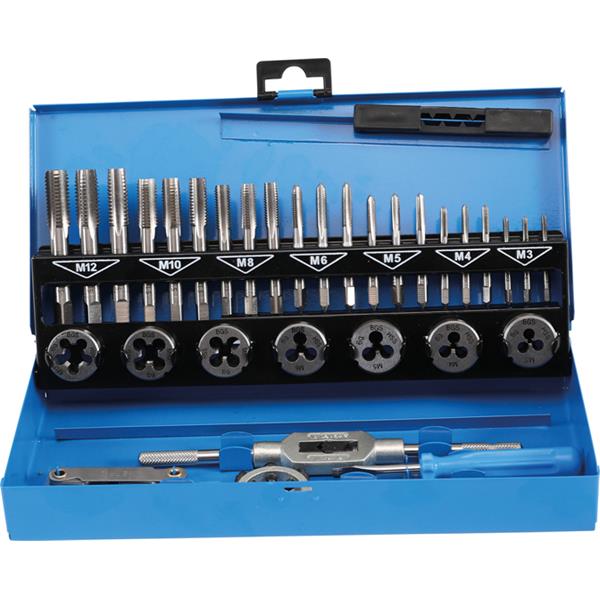 BGS 1925 Tap and Die Set, M3 - M12, 32 pcs. 