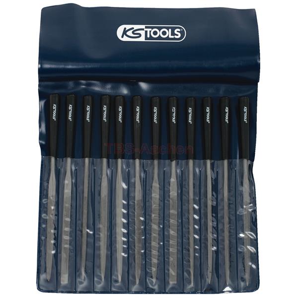 KS-Tools 140.3050 Needle files set, 12 pcs, 145mm 