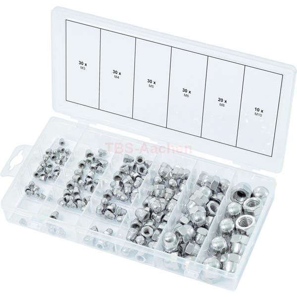 KS-Tools 970.0460 Stainless steel nuts assortment, metric, 150 pcs