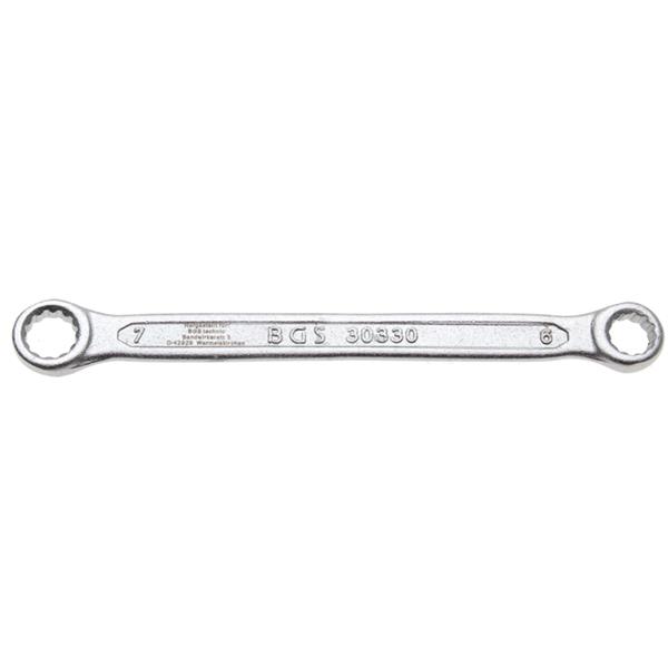 BGS 30330 Doppel-Ringschlüssel, extra flach, SW 6x 7 mm