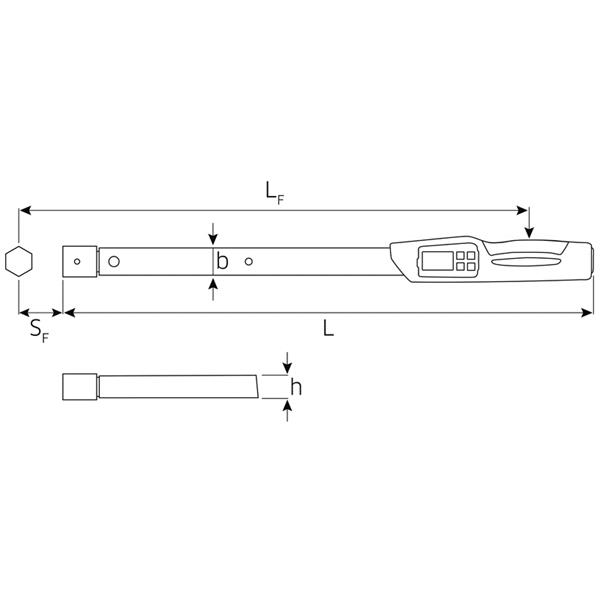 Stahlwille 730D 65 Drehmomentschlüssel 65-650 Nm Aufnahme 14x18 mm