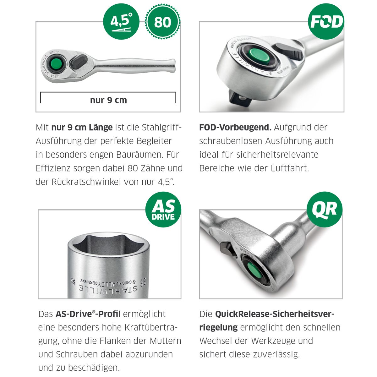 Stahlwille 40/16/3QR Steckschlüssel-Garnitur 1/4" 19-teilig