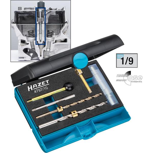 Hazet 4797/10 Thread repair tool set for injector fastening screw