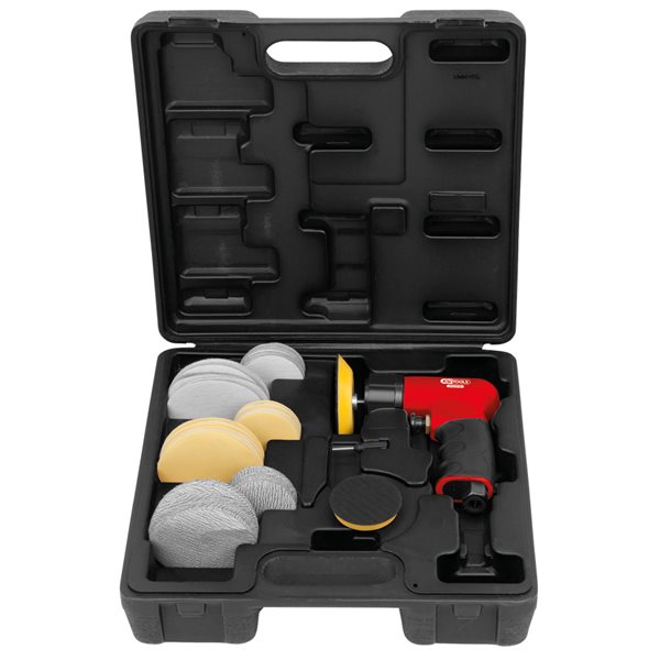 KS-Tools 515.5110 Mini-Druckluft-Exzenterschleifer -Satz, 63-tlg.